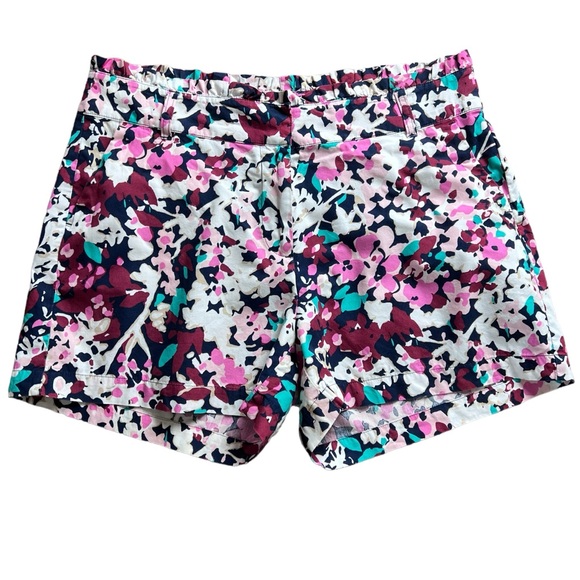 crown & ivy Pants - Crown & Ivy Abstract Floral Cotton Shorts Size 6